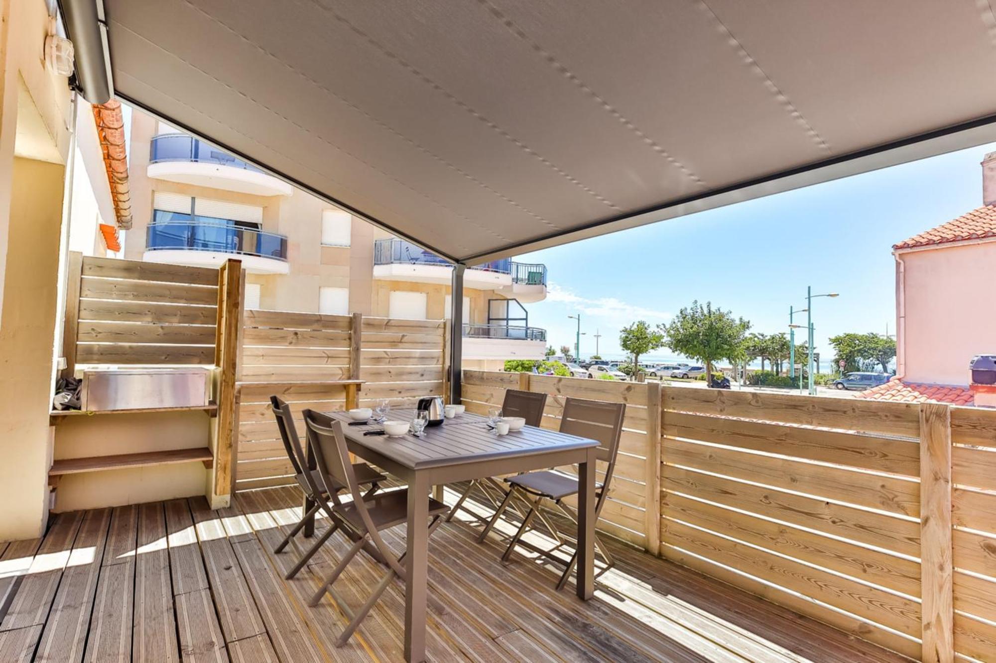 Cote Plage - Vue Mer - Terrasse 圣让-德蒙 外观 照片
